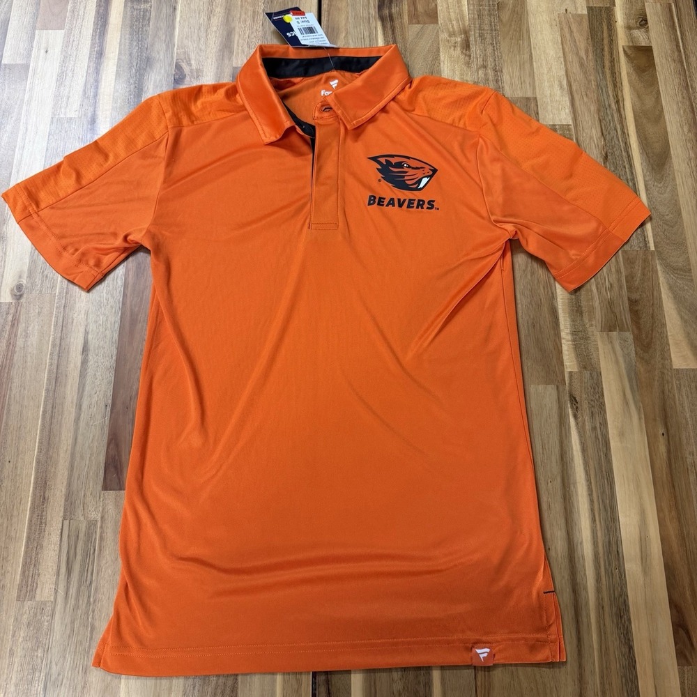 NWT Men's Size Small Fanatics Orange Oregon State Beavers Polo
